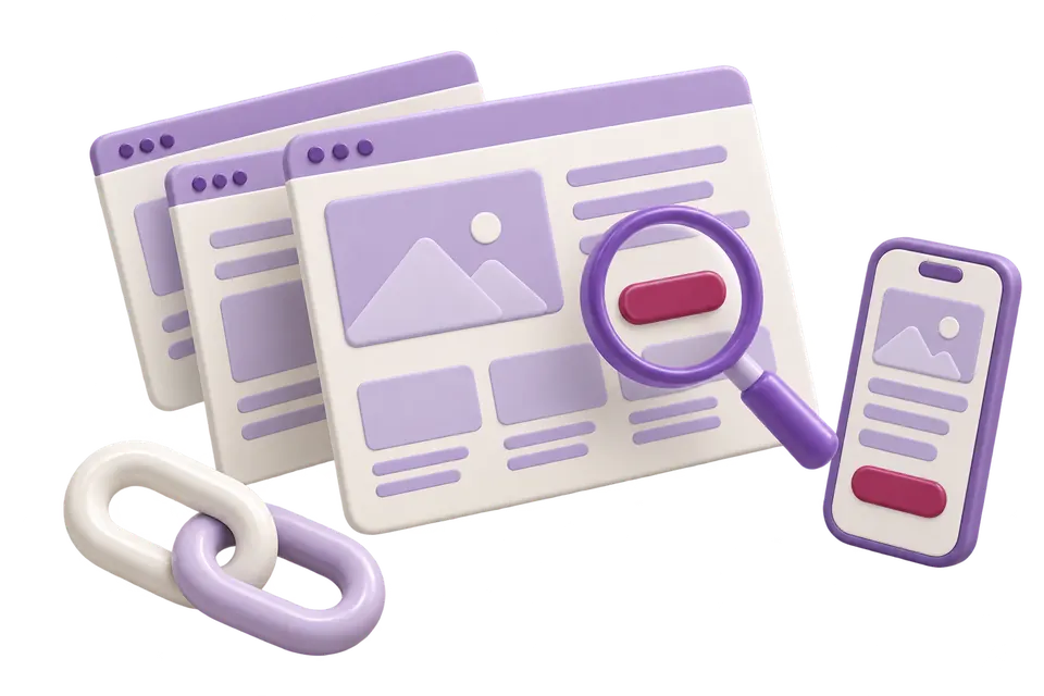 Illustration de l’analyse d’une structure de site, de sa version mobile et des liens à conserver lors d’une refonte à Créteil