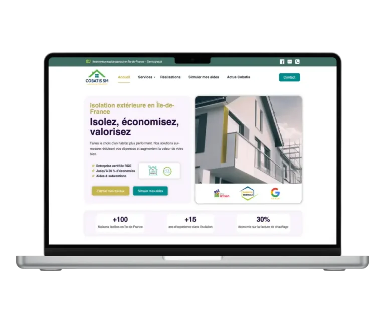 Agence web Sucy-en-Brie mokeup desktop site réalisé par agence web W2S