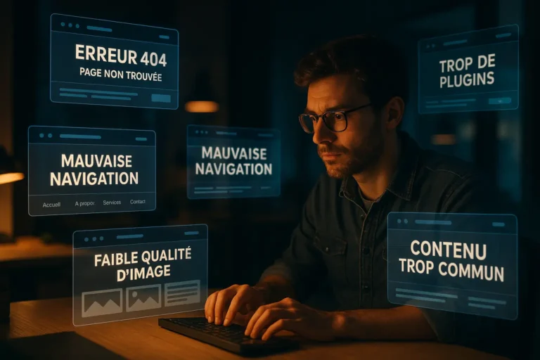 7 erreurs les plus fréquentes dans la création d’un site web
