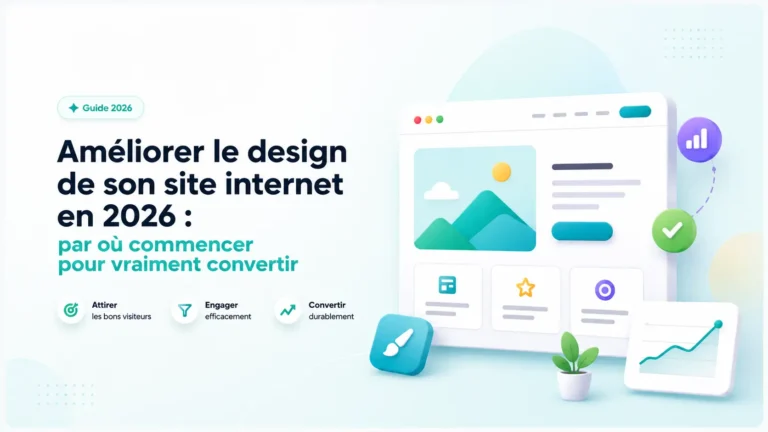 Améliorer le design de son site internet en 2026 par où commencer pour vraiment convertir