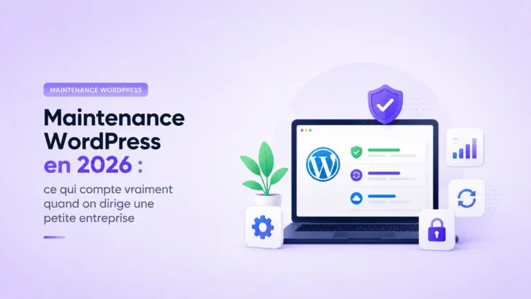 Maintenance WordPress en 2026 ce qui compte vraiment quand on dirige une petite entreprise