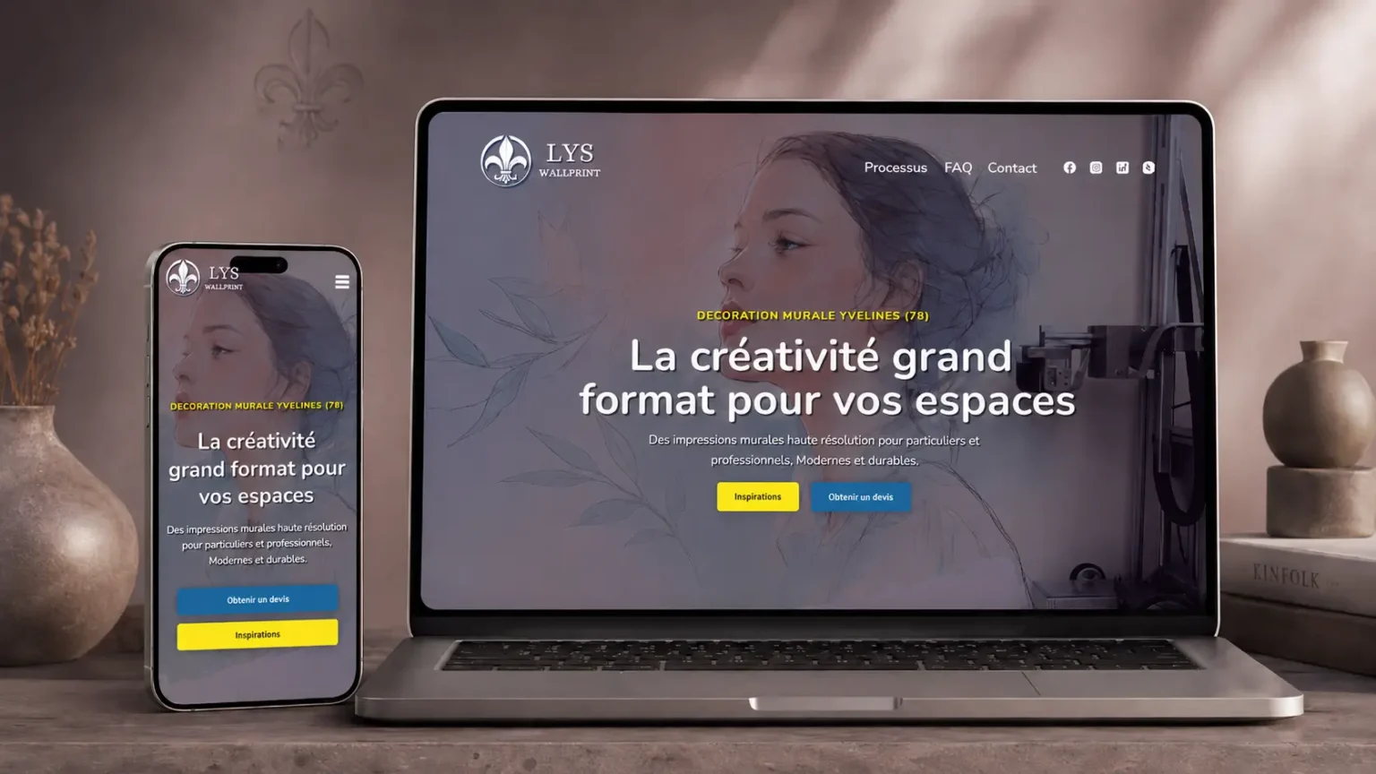 mockup lys wallprint agence w2s