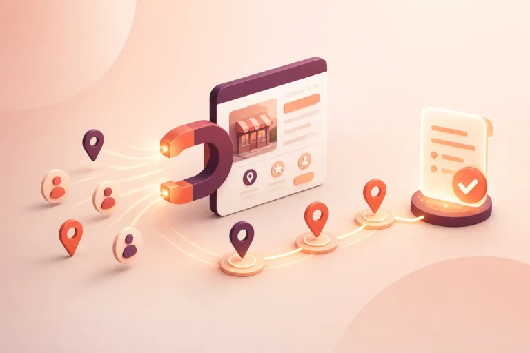 Site internet d’une entreprise locale attirant des visiteurs et les transformant en demandes de devis
